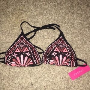 Swim top with jewel designs